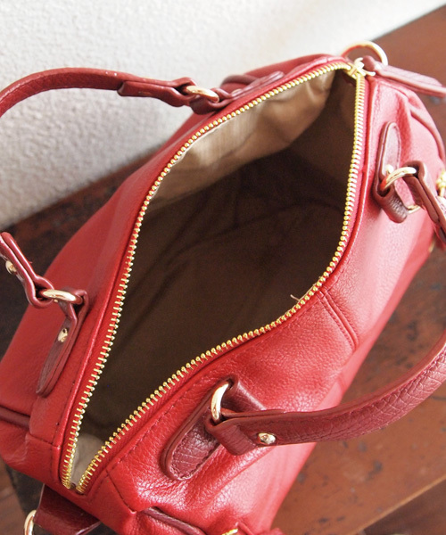 BEAUTY&YOUTH UNITED ARROWS（ビューティーアンドユースユナイテッドアローズ）の「BYSF ∵フェイクジップボストンバッグ ◆（ボストンバッグ・レディース・ダークブラウン/レッド・FREE）」の11枚目の写真