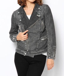 HYSTERIC GLAMOUR | ニッティッシュクロス ダブルライダースJK(ブルゾン)