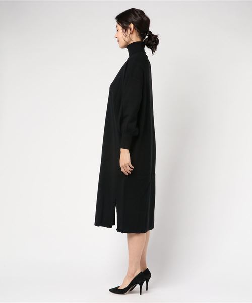 VENCEEXCHANGE（ヴァンスエクスチェンジ）の「ハイネックニットワンピース（ワンピース・レディース・ブラック/ベージュ/ブラウン/グレー・M）」の6枚目の写真