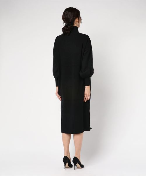 VENCEEXCHANGE（ヴァンスエクスチェンジ）の「ハイネックニットワンピース（ワンピース・レディース・ブラック/ベージュ/ブラウン/グレー・M）」の5枚目の写真