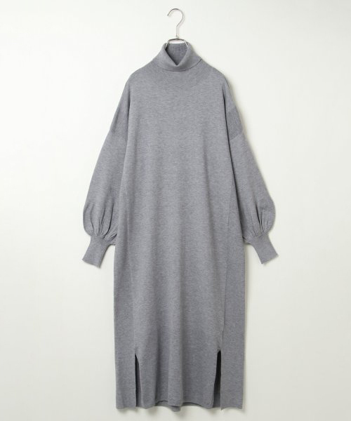 VENCEEXCHANGE（ヴァンスエクスチェンジ）の「ハイネックニットワンピース（ワンピース・レディース・ブラック/ベージュ/ブラウン/グレー・M）」の3枚目の写真