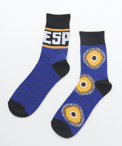 チャイハネ（チャイハネ）の「【チャイハネ】アフリカン柄ミドルソックス23～25cm（ソックス/靴下・レディース・ホワイト/レッド/ブルー・FREE）」の3枚目の写真