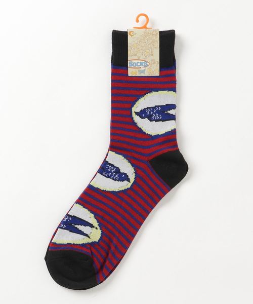 チャイハネ（チャイハネ）の「【チャイハネ】アフリカン柄ミドルソックス23～25cm（ソックス/靴下・レディース・ホワイト/レッド/ブルー・FREE）」の4枚目の写真