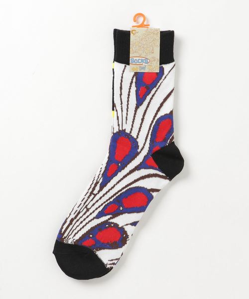 チャイハネ（チャイハネ）の「【チャイハネ】アフリカン柄ミドルソックス23～25cm（ソックス/靴下・レディース・ホワイト/レッド/ブルー・FREE）」の6枚目の写真