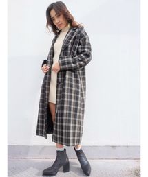 EVRIS | チェックロングコート(その他アウター)