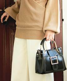 KOBE LETTUCE | ショルダーストラップ付き2Wayベルトメタルハンドルバッグ＊鞄/レディース[B1229]神戸レタス(ハンドバッグ)