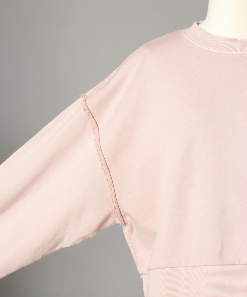 LOWRYS FARM（ローリーズファーム）の「ピグメントウラケショートプルオーバー　826091（スウェット・レディース・ピンク/アイボリー/ブラック・FREE）」の12枚目の写真
