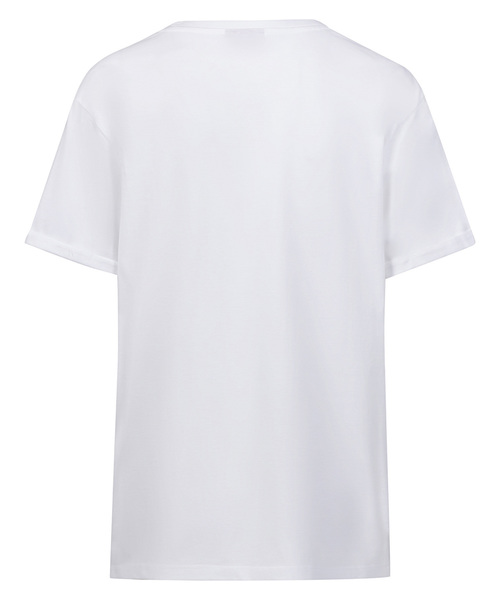 HUGO（ヒューゴ）の「ジャージー クオリティ コットン Tシャツ ウィズ HUGO ロゴ（Tシャツ/カットソー・レディース・ホワイト系その他/レッド系その他/ホワイト/ライトパープル・S/M/L/XS/XL）」の8枚目の写真