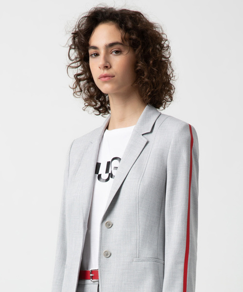 HUGO（ヒューゴ）の「ジャージー クオリティ コットン Tシャツ ウィズ HUGO ロゴ（Tシャツ/カットソー・レディース・ホワイト系その他/レッド系その他/ホワイト/ライトパープル・S/M/L/XS/XL）」の9枚目の写真