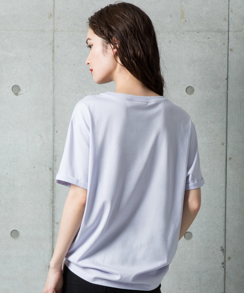 HUGO（ヒューゴ）の「ジャージー クオリティ コットン Tシャツ ウィズ HUGO ロゴ（Tシャツ/カットソー・レディース・ホワイト系その他/レッド系その他/ホワイト/ライトパープル・S/M/L/XS/XL）」の17枚目の写真