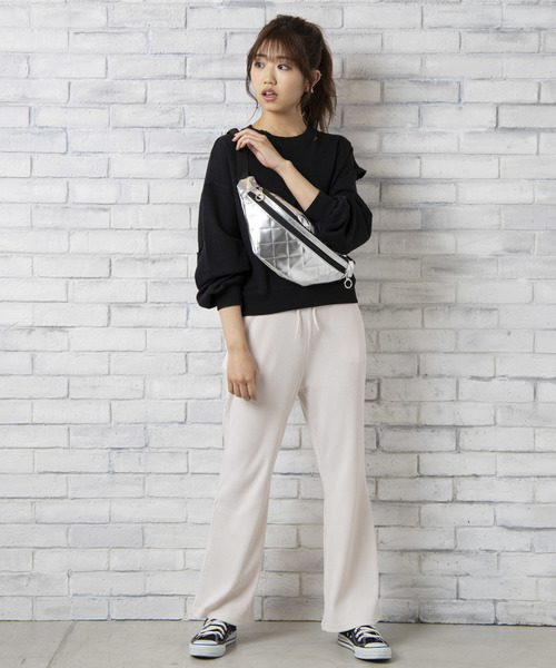 WEGO(ウィゴー)の「WEGO/ダメージスウェット(スウェット・レディース・ライトパープル/オフホワイト/ブラック/ライトイエロー・FREE)」の11枚目の写真