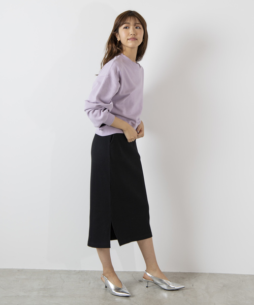 WEGO(ウィゴー)の「WEGO/ダメージスウェット(スウェット・レディース・ライトパープル/オフホワイト/ブラック/ライトイエロー・FREE)」の14枚目の写真