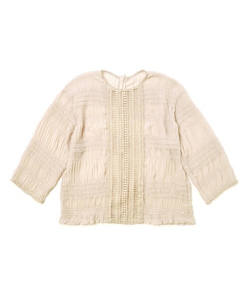 flower（フラワー）の「シェアプリーツトップ（シャツ/ブラウス・レディース・ホワイト/ブルー/ブラック・FREE）」の21枚目の写真