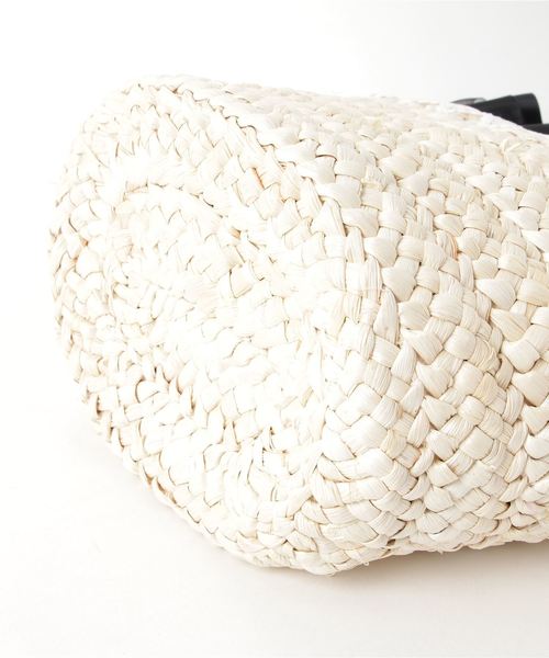 axes femme（アクシーズファム）の「リボンテープかごバッグ（かごバッグ・レディース・ブラック/ベージュ/ワイン・MEDIUM）」の5枚目の写真