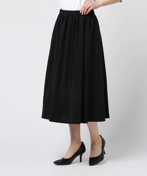 PUNYUS(プニュズ)の「ロングスカート(スカート・レディース・ブラック/ベージュ/ピンク・1/2/4/3)」の2枚目の写真