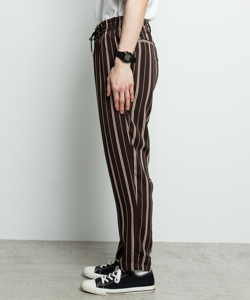 WEGO（ウィゴー）の「WEGO/ストライプイージーパンツ（スラックス・メンズ・ネイビー/ブラウン/ブラック・LARGE/MEDIUM）」の21枚目の写真