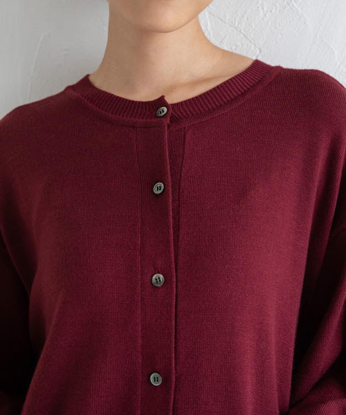 Munich（ミューニック）の「ウールジャージー×サテンプリーツドッキング2WAYニットワンピース（ワンピース・レディース・ブラック/グレー/ライトブラウン/ボルドー/ホワイト×ブラック/ライトベージュ/ネイビー・FREE）」の15枚目の写真