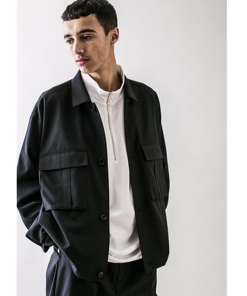 MONKEY TIME（モンキータイム）の「＜monkey time＞ TW TWILL CROPPED CPO/クロップドジャケット（ブルゾン・メンズ・ブラック/オリーブ・M/S/L/XL）」の5枚目の写真