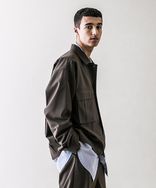 MONKEY TIME（モンキータイム）の「＜monkey time＞ TW TWILL CROPPED CPO/クロップドジャケット（ブルゾン・メンズ・ブラック/オリーブ・M/S/L/XL）」の14枚目の写真