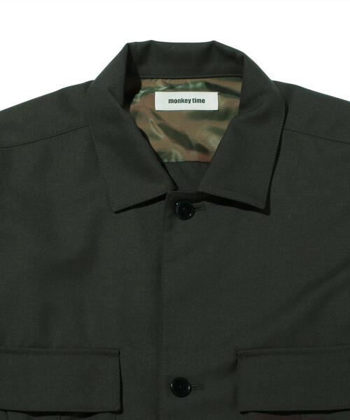 MONKEY TIME（モンキータイム）の「＜monkey time＞ TW TWILL CROPPED CPO/クロップドジャケット（ブルゾン・メンズ・ブラック/オリーブ・M/S/L/XL）」の22枚目の写真