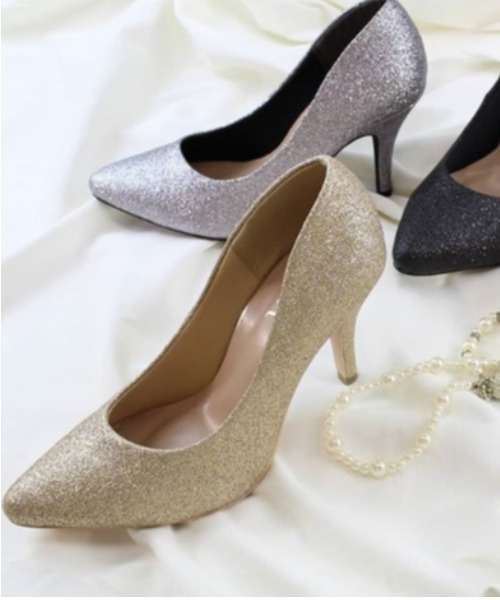 Vivian(ヴィヴィアン)の「ポインテッドトゥ9cmキレイめパンプス 【入学式 / 卒業式 / 結婚式 / リクルート / フォーマル】(パンプス)」|ゴールド系その他4