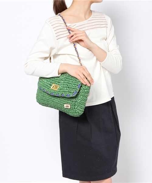 ROSE BUD（ローズバッド）の「(LUNA LLENA)717PM297 BOLSO SMALL SHOULDER BAG（ショルダーバッグ・レディース・ブラック/ベージュ/グリーン・ONE SIZE）」の11枚目の写真