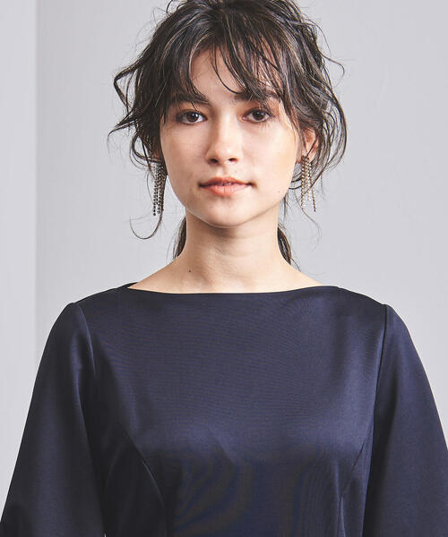 FLICKA(フリッカ)の「別注<FLICKA(フリッカ)>ジャージー ボートネックワンピース(ドレス・レディース・ネイビー・0/1)」の10枚目の写真