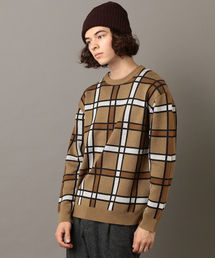 SHIPS JET BLUE | SHIPS JET BLUE: 【MEN'S NON-NO 11月号 p.137掲載】《洗濯 可能》パターン ジャカード クルーネック ニット(ニット/セーター)