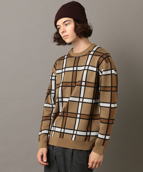 SHIPS JET BLUE（シップスジェットブルー）の「SHIPS JET BLUE: 【MEN'S NON-NO 11月号 p.137掲載】《洗濯 可能》パターン ジャカード クルーネック ニット（ニット/セーター・メンズ・ブラック/ブラウン/カーキ/ライトオリーブ・X-SMALL/SMALL/MEDIUM/LARGE）」の4枚目の写真