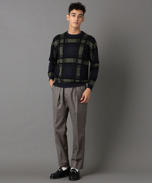 SHIPS JET BLUE（シップスジェットブルー）の「SHIPS JET BLUE: 【MEN'S NON-NO 11月号 p.137掲載】《洗濯 可能》パターン ジャカード クルーネック ニット（ニット/セーター・メンズ・ブラック/ブラウン/カーキ/ライトオリーブ・X-SMALL/SMALL/MEDIUM/LARGE）」の8枚目の写真