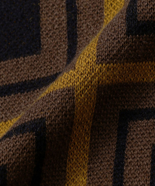 SHIPS JET BLUE（シップスジェットブルー）の「SHIPS JET BLUE: 【MEN'S NON-NO 11月号 p.137掲載】《洗濯 可能》パターン ジャカード クルーネック ニット（ニット/セーター・メンズ・ブラック/ブラウン/カーキ/ライトオリーブ・X-SMALL/SMALL/MEDIUM/LARGE）」の21枚目の写真