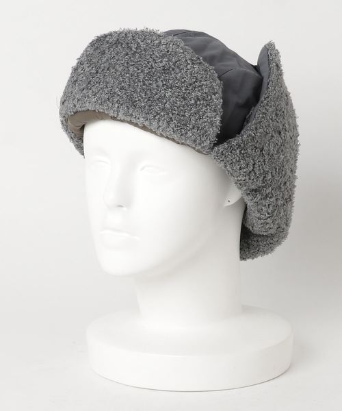 BURLAP OUTFITTER（バーラップアウトフィッター）の「BURLAP OUTFITTER / アビエイター ハット ＜UNISEX＞（キャップ・メンズ・チャコールグレー/オリーブ・ONE SIZE）」の2枚目の写真