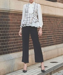 EIMY ISTOIRE | レザーベルトコンビストレートパンツ(その他パンツ)