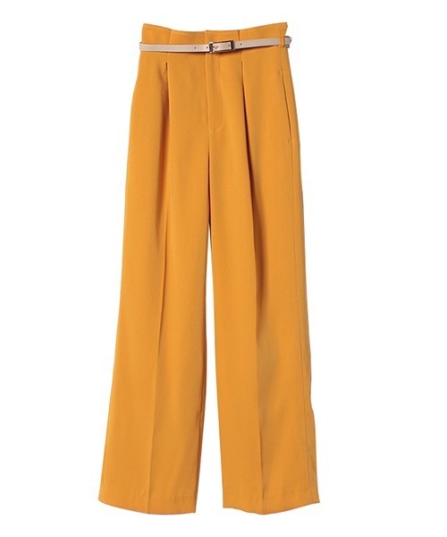 EIMY ISTOIRE（エイミーイストワール）の「レザーベルトコンビストレートパンツ（その他パンツ・レディース・ベージュ/ブラック/ピンク/サックスブルー/グリーン/イエロー・SMALL/MEDIUM）」の8枚目の写真