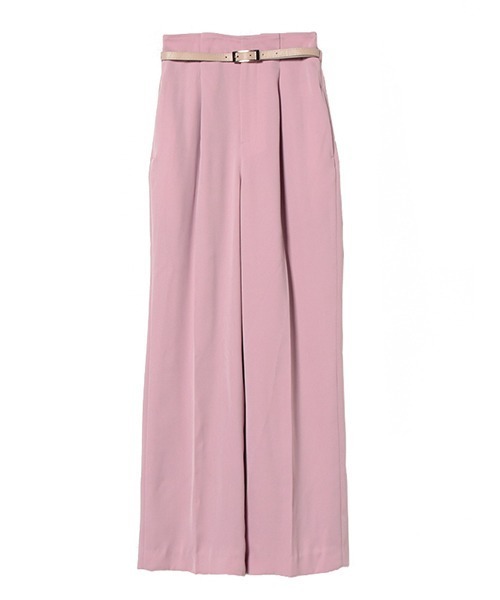 EIMY ISTOIRE（エイミーイストワール）の「レザーベルトコンビストレートパンツ（その他パンツ・レディース・ベージュ/ブラック/ピンク/サックスブルー/グリーン/イエロー・SMALL/MEDIUM）」の11枚目の写真