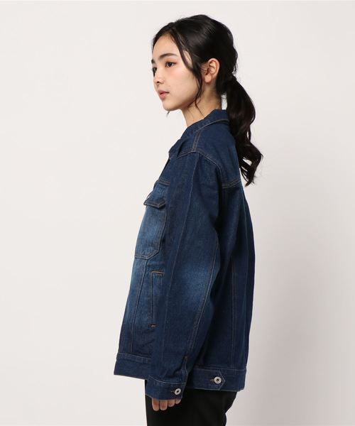 GeeRA(ジーラ)の「ビッグシルエットデニムジャケット(デニムジャケット・レディース・インディゴブルー/ブルー・MEDIUM)」の9枚目の写真