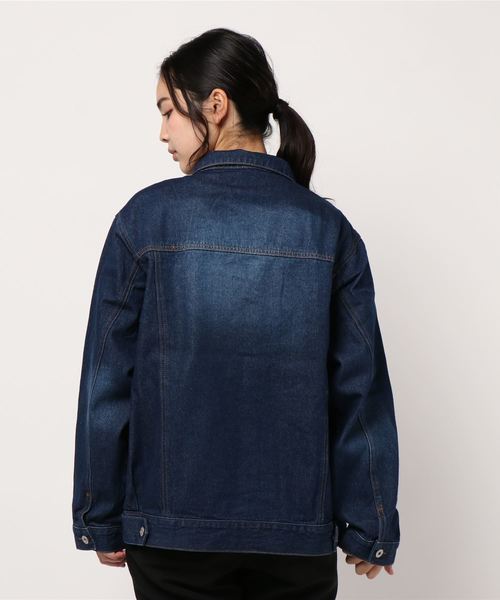 GeeRA(ジーラ)の「ビッグシルエットデニムジャケット(デニムジャケット・レディース・インディゴブルー/ブルー・MEDIUM)」の10枚目の写真