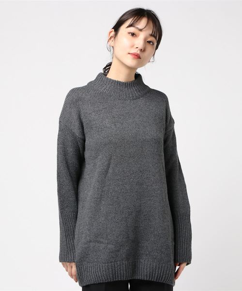 Lace Ladies(レースレディース)の「ハイネックニットワンピース・チュニック(ワンピース・レディース・ベージュ/ダークグレー/グリーン/ワインレッド・FREE)」の7枚目の写真