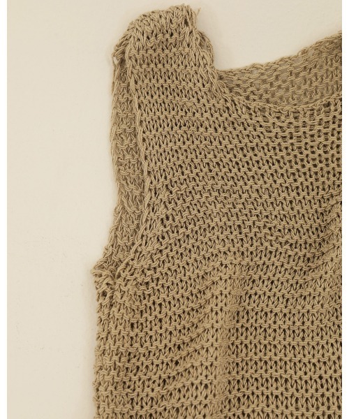 TODAYFUL（トゥデイフル）の「メッシュニットタンク（タンクトップ・レディース・ブラック/ナチュラル/レッド系その他・FREE）」の8枚目の写真