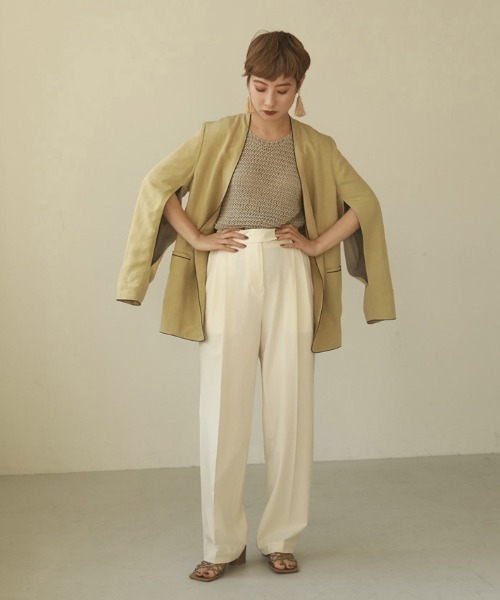 TODAYFUL（トゥデイフル）の「メッシュニットタンク（タンクトップ・レディース・ブラック/ナチュラル/レッド系その他・FREE）」の9枚目の写真