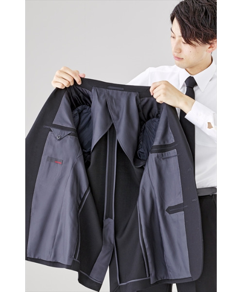 MONOIR(モノワール)の「濃染加工スーツ(アジャスター付き)(スーツジャケット・メンズ・ブラック・A3/A4/A7/A8/AB3/AB5/AB8/BB5/BB6/BB7/A5/A6/AB6/AB7/BB8)」の5枚目の写真