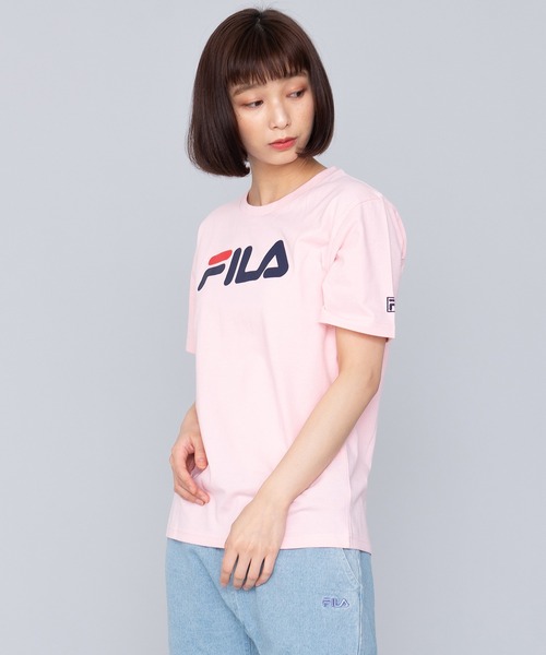 Tシャツ 半袖tシャツ Tシャツ カットソー Fila フィラ のファッション Fila フィラ トップス ロゴ刺繍 ワンポイント デカロゴプリント セール