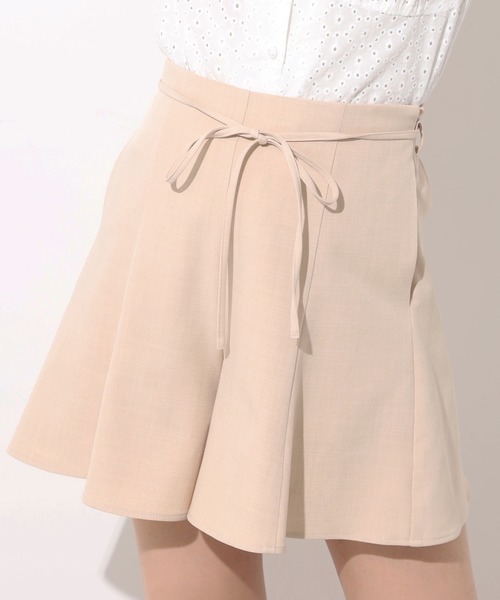 one after another NICE CLAUP（ワンアフターアナザーナイスクラップ）の「フレア麻風ショートパンツ（その他パンツ・レディース・ベージュ/ダークパープル/ラベンダー/テラコッタ・FREE）」の2枚目の写真