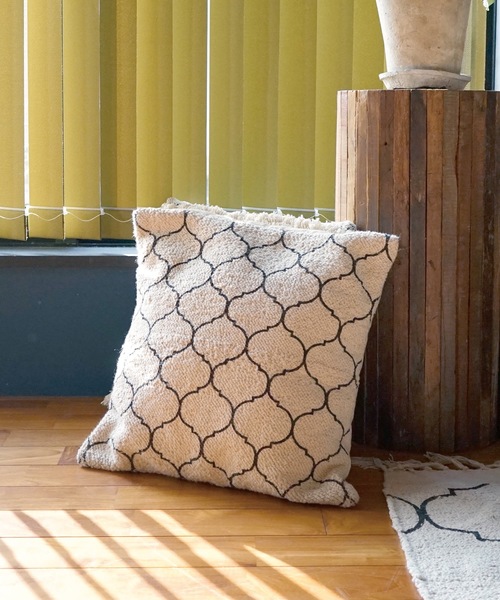 roll tufted cushion cover 2117 black / クッションカバー