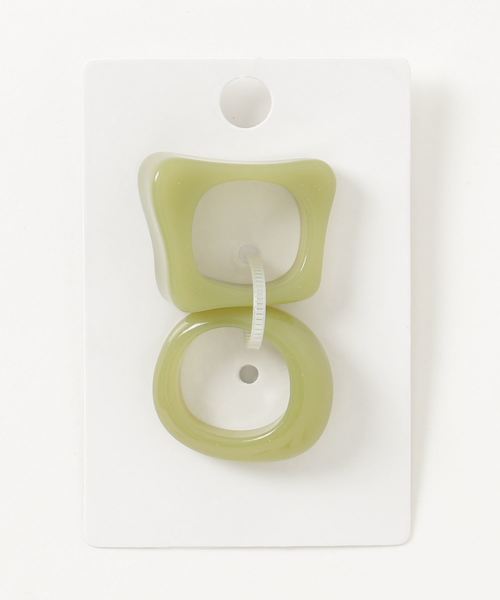 WEGO(ウィゴー)の「WEGO/【2点セット】クリアリング(リング・レディース・ホワイト/カーキ/その他1・FREE)」の5枚目の写真