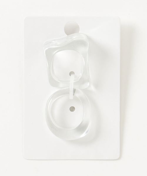 WEGO(ウィゴー)の「WEGO/【2点セット】クリアリング(リング・レディース・ホワイト/カーキ/その他1・FREE)」の6枚目の写真