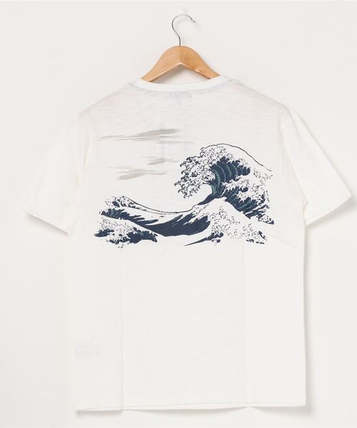 LB/S （エルビーエス）の「和柄プリントスラブＴシャツ　バックプリント（Tシャツ/カットソー・メンズ・その他1/ブルー系その他/ホワイト系その他/その他4/ブラック/ブラック系その他/その他3/その他2/ホワイト/ネイビー・LARGE/MEDIUM/X-LARGE）」の11枚目の写真