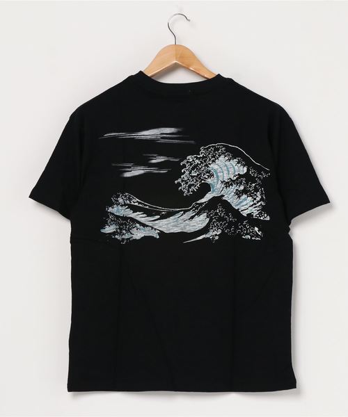LB/S （エルビーエス）の「和柄プリントスラブＴシャツ　バックプリント（Tシャツ/カットソー・メンズ・その他1/ブルー系その他/ホワイト系その他/その他4/ブラック/ブラック系その他/その他3/その他2/ホワイト/ネイビー・LARGE/MEDIUM/X-LARGE）」の13枚目の写真