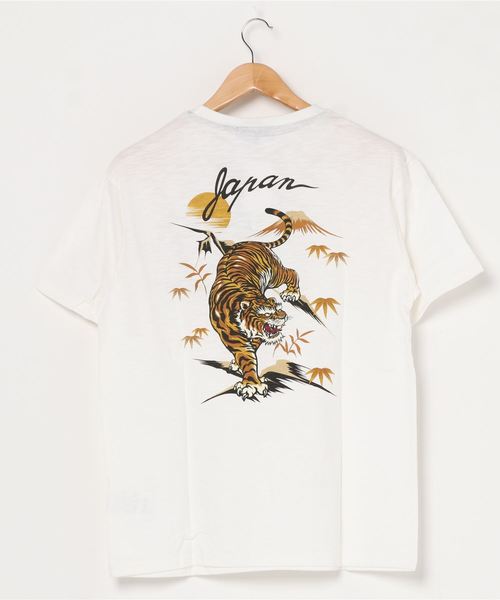 LB/S （エルビーエス）の「和柄プリントスラブＴシャツ　バックプリント（Tシャツ/カットソー・メンズ・その他1/ブルー系その他/ホワイト系その他/その他4/ブラック/ブラック系その他/その他3/その他2/ホワイト/ネイビー・LARGE/MEDIUM/X-LARGE）」の19枚目の写真