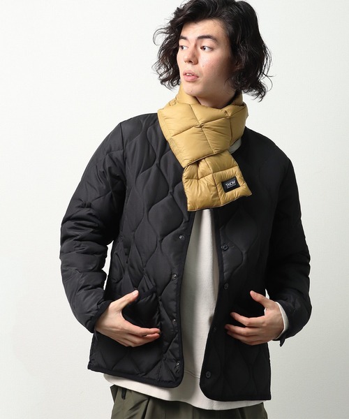 TAION(タイオン)の「【 TAION / タイオン 】DOWN MUFFLER リップダウンマフラー TAION-201MT‥(マフラー・メンズ・レッド/オレンジ/オリーブ/ライトグレー/ブラック/ベージュ/ネイビー/ダークオレンジ/ダークネイビー・FREE)」の3枚目の写真